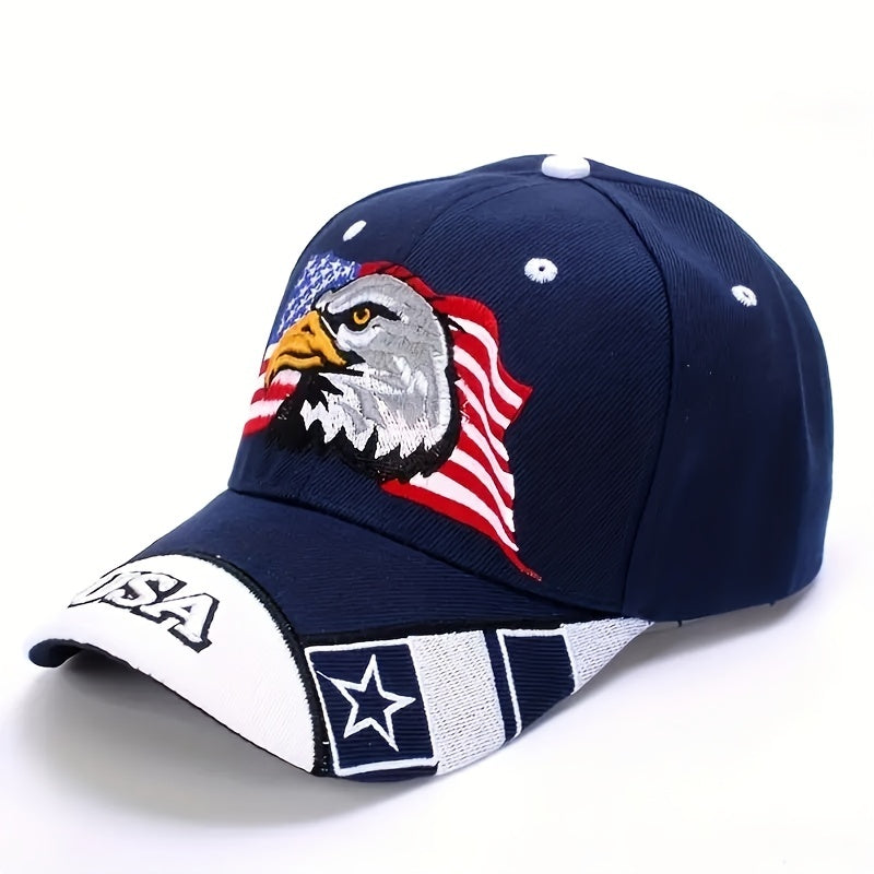 Eagle Embroidered Baseball Cap Unisex Adjustable Dad Hat Patriotic Cap