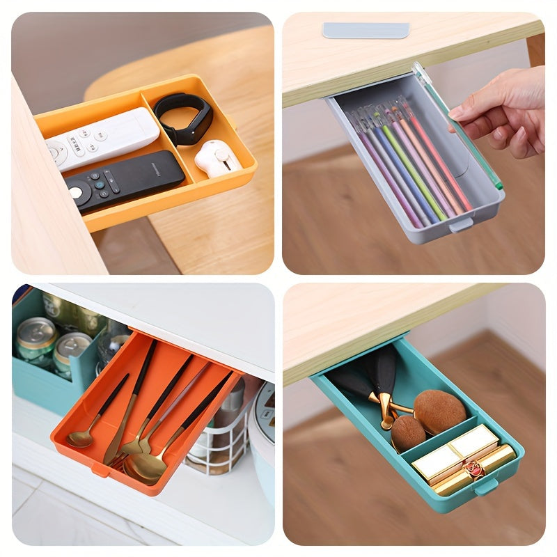 Self Sticky Under Desk Drawer Pencil Tray Storage Box