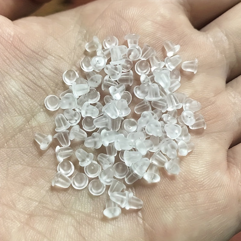 100pcs Silicone Earring Back Stoppers for Stud Earrings DIY Accessories