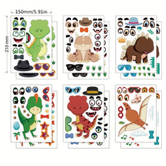24PCS Dinosaur Make-A-Face Stickers Party Favors Activities