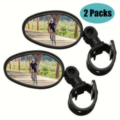 2pcs Adjustable Rotatable Bike Mirrors for MTB and Road Bikes