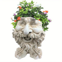Funny Muggle Face Succulent Planter Resin Head Planters