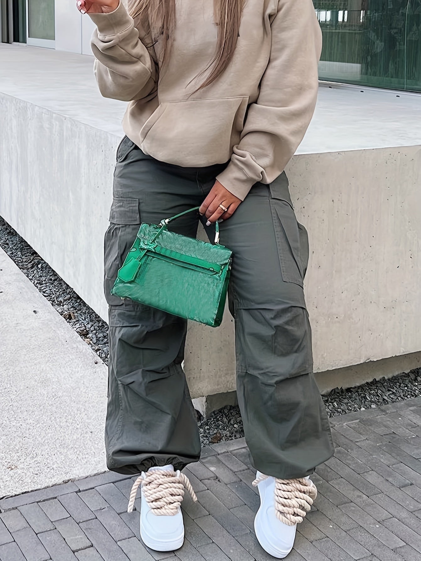Y2K Loose Fit Cargo Pants Wide Legs Street Style Casual Pants