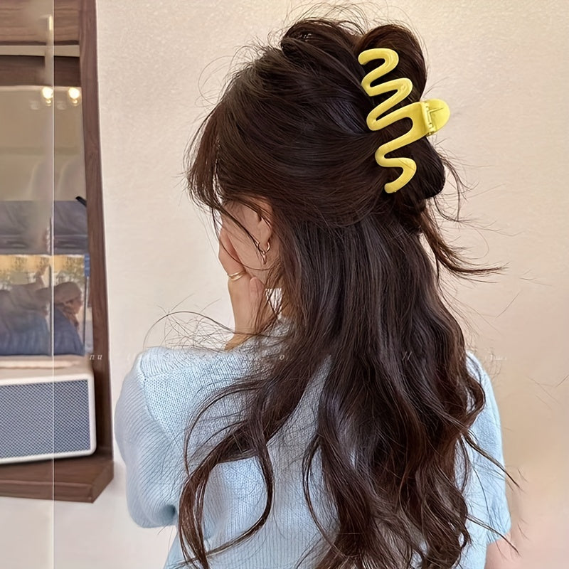 6pcs Wavy Hair Claw Clip Ponytail Holder Nonslip Hair Clip for Women Girls