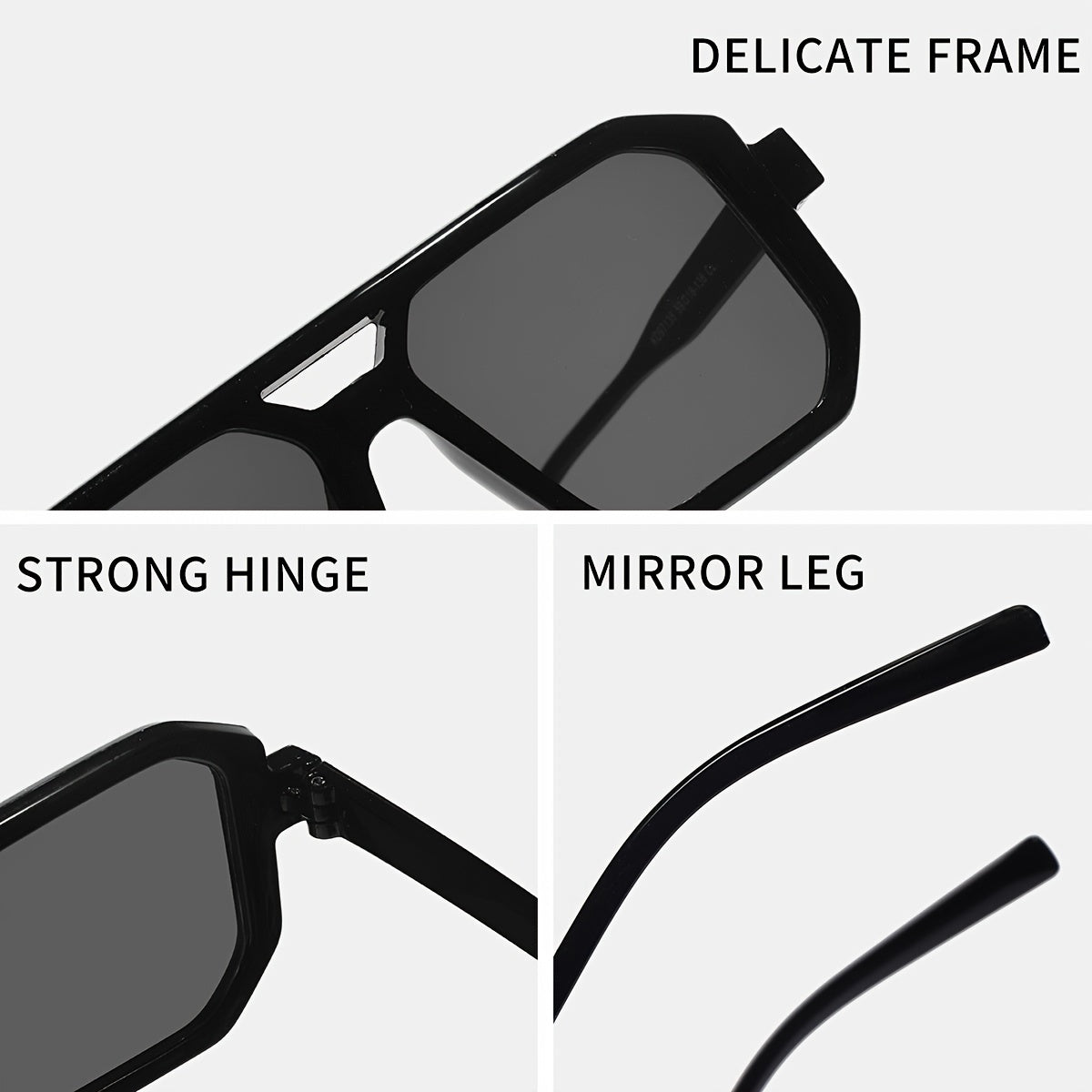 Top Bar Aviator Sunglasses Square Frame Outdoor Glasses UV400