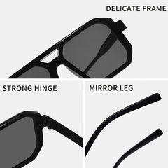 Top Bar Aviator Sunglasses Square Frame Outdoor Glasses UV400