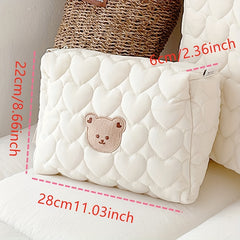 Zipper Handbag for Moms & Babies - Diaper Wipes Love Quilt