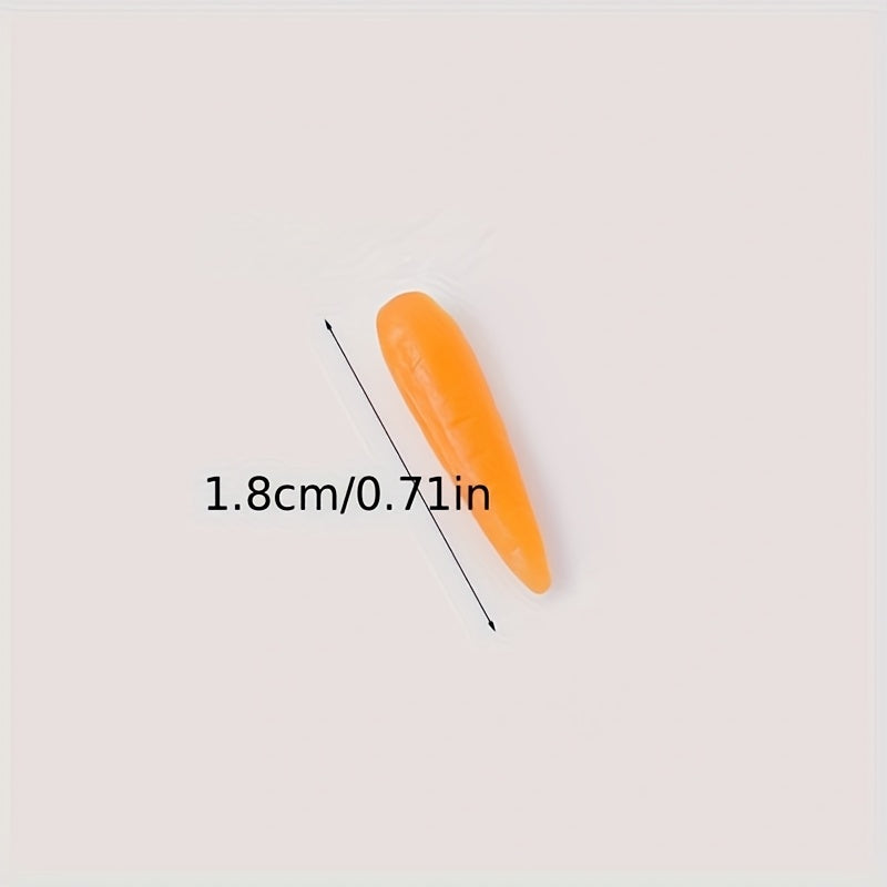 20pcs Mini Carrot Models Lifelike Artificial Vegetable Decor for Dollhouse DIY K
