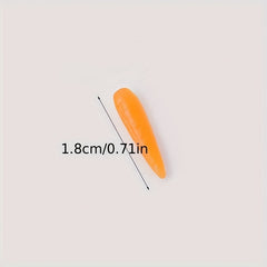 20pcs Mini Carrot Models Lifelike Artificial Vegetable Decor for Dollhouse DIY K