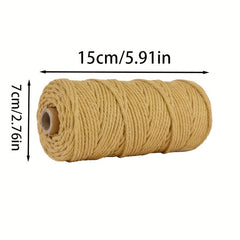 3mm 110 Yards 100% Cotton Frame Cord DIY Twisted Rope Wrapping Rope - Colorful