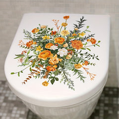 Funny Plant Flower Toilet Lid Decal Wall Sticker - Bathroom Decor