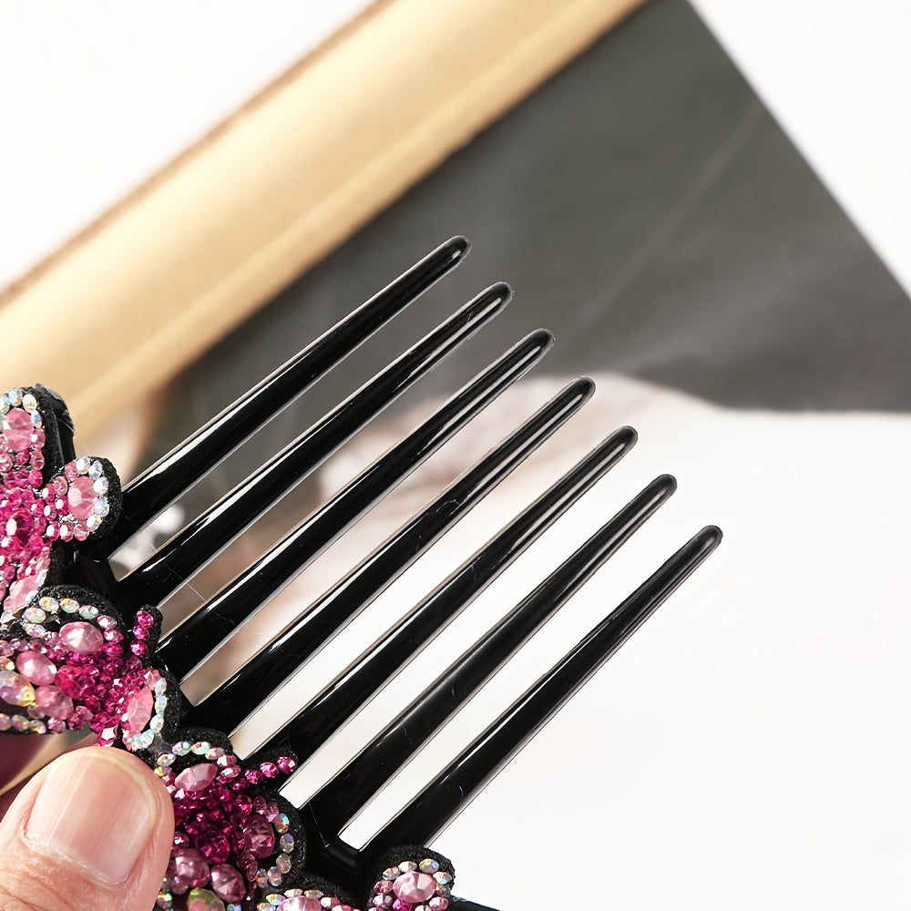 Crystal Butterfly Hair Clips Flower Rhinestone Hair Comb Wedding Hair Accessorie