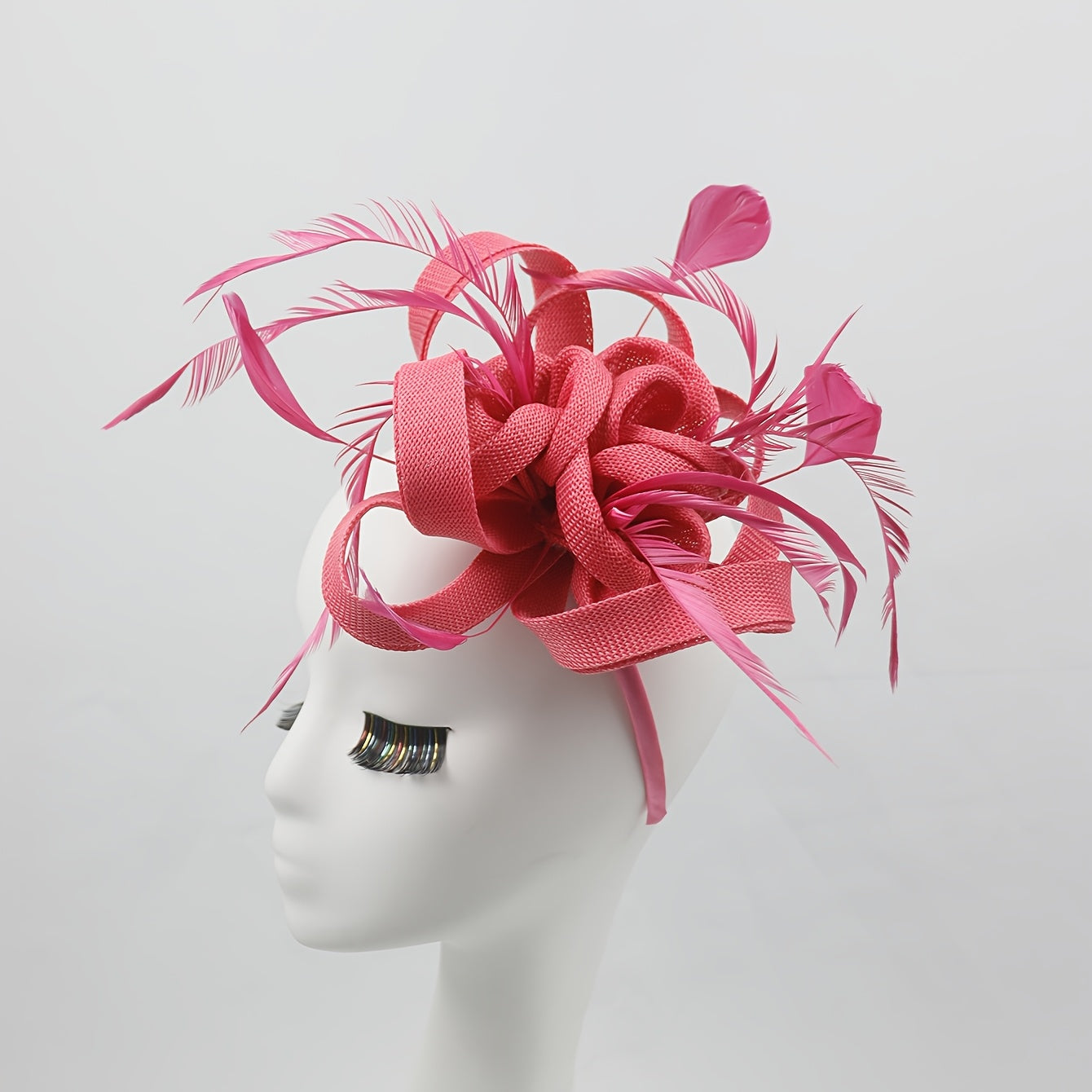1920s Boho Tea Party Hat Feather & Ribbon Accents