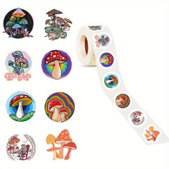 500pcs Mushroom Stickers Self Adhesive Seals for Scrapbooking Cards Envelopes