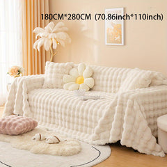 Rabbit Plush Sofa Blanket Anti-Skid Furniture Protector