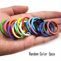 Colorful Metal Keychain Split Ring DIY Accessories