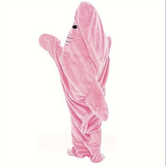 Shark Blanket Cozy Flannel Hoodie Sleeping Bag for Indoor & Outdoor