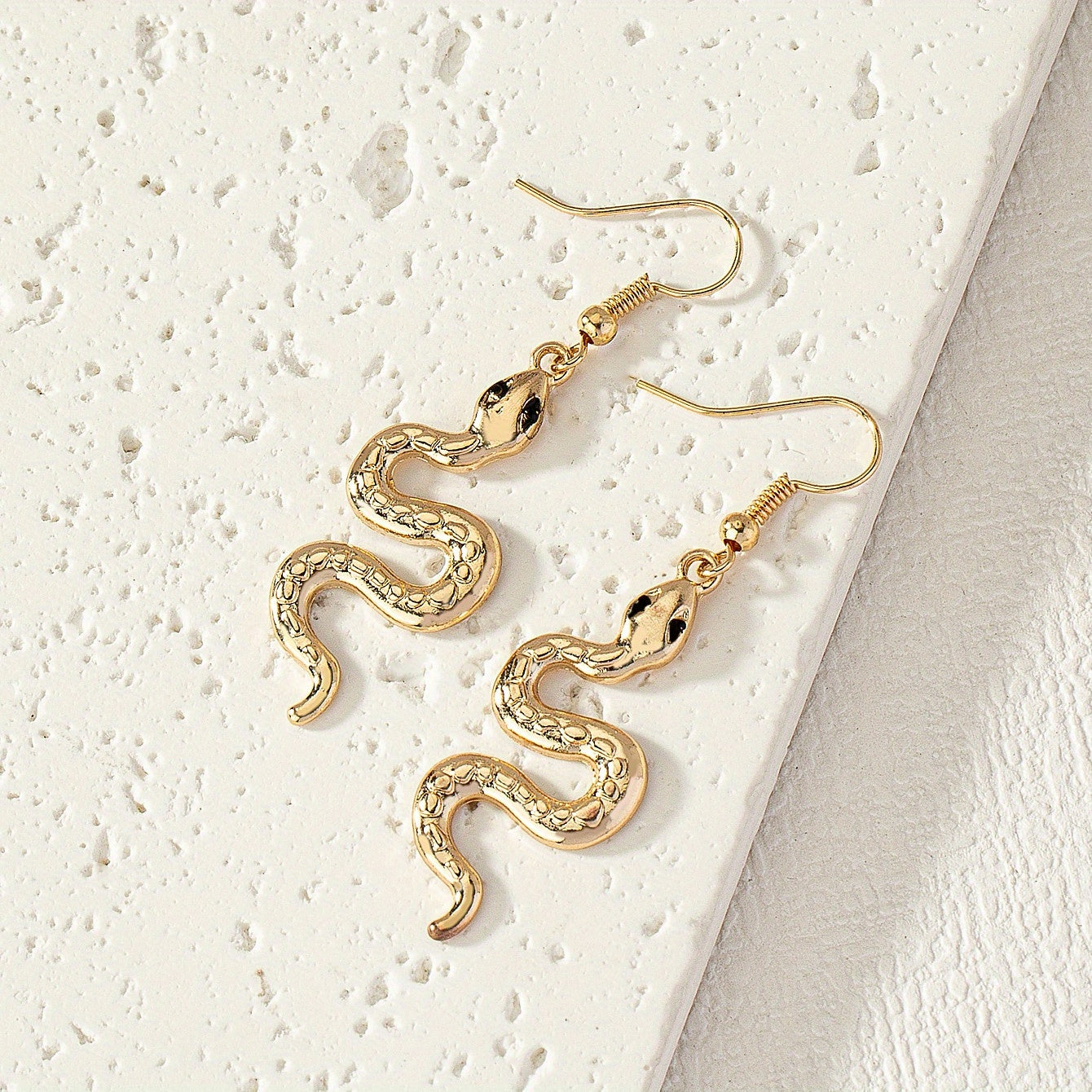 Minimalist Snake Shaped Earrings For Men, Daily Decoration