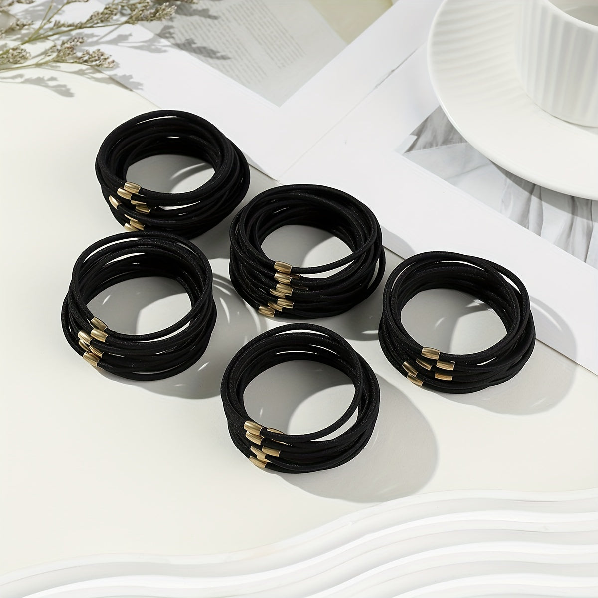 50pcs Ladies Style Hair Tie High Elastic Hair Rope Hair Rubber Band