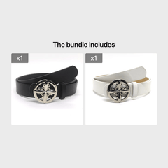 Retro Crowe Snap Buckle Hollow Vines Punk Belt