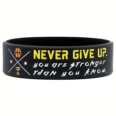 Basketball Motivational Silicone Wristband Sports Quotes Gift