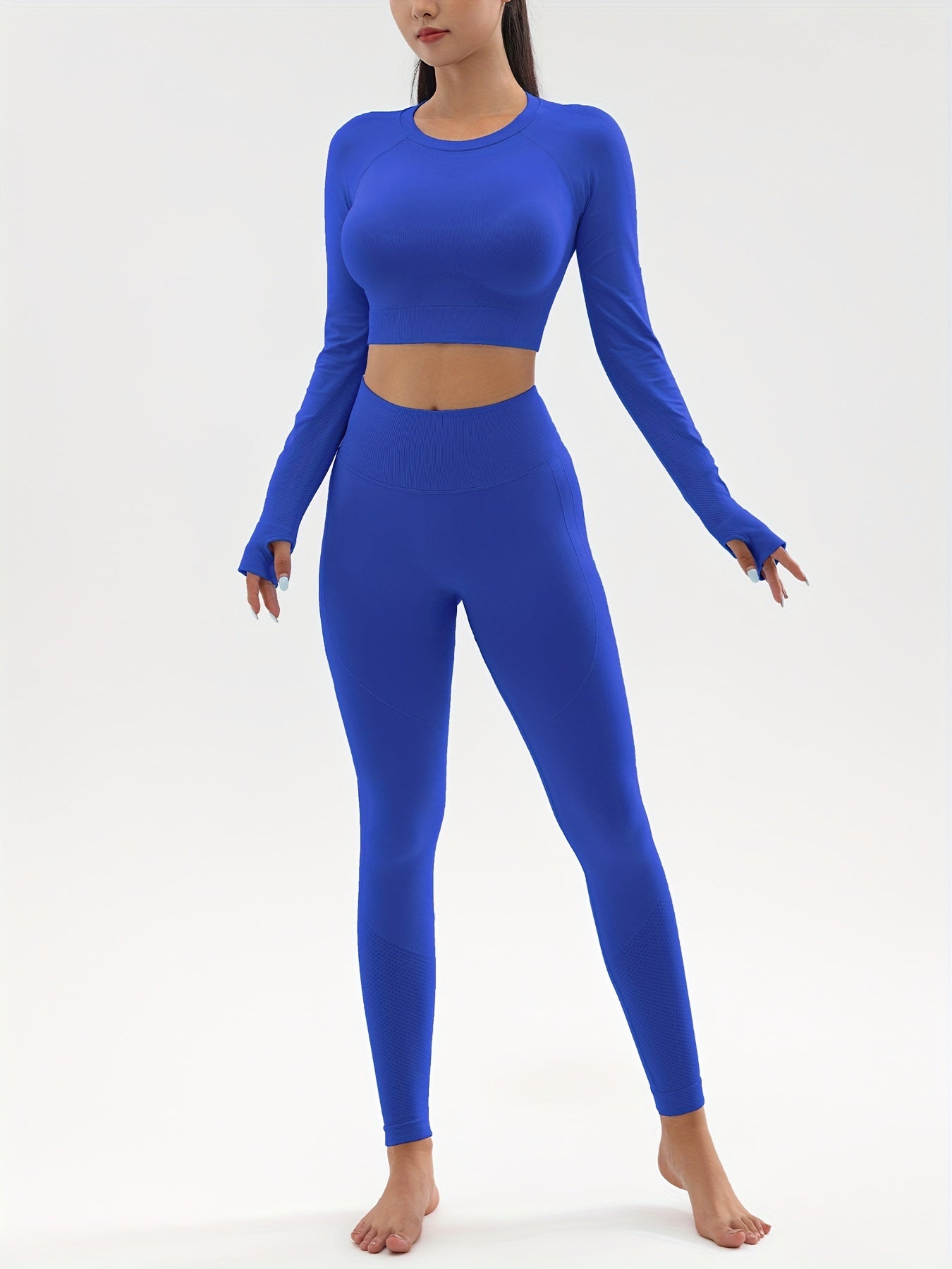2pcs Yoga Set Quick Drying Top & Butt Lifting Leggings Women's Activewear