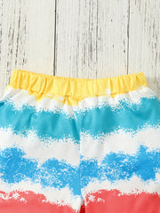 Boys Teen Casual Tank Top & Tie Dye Shorts Set for Summer