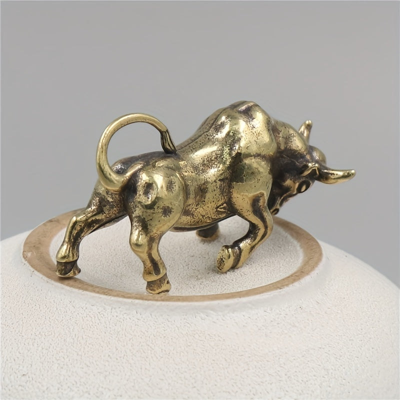 Bull Pendant for Good Luck Desk Ornament Hand Toy DIY Key Chain Pendant
