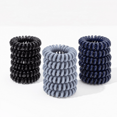 18pcs Tel Cord Hair Tie Elastic Bands Ponytail Holder Headband