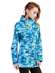 Women's Camo Print Ski Hooded Jacket Waterproof Snow Coat