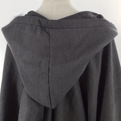 Oversized Hoodie Scarf Shawl Solid Classic Stripe Print Tassel Warm Cape