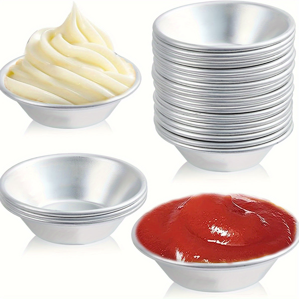 12pcs Small Cake Cup Sauce Cups Ramekin Dipping Sauce Cup 1.5 Oz