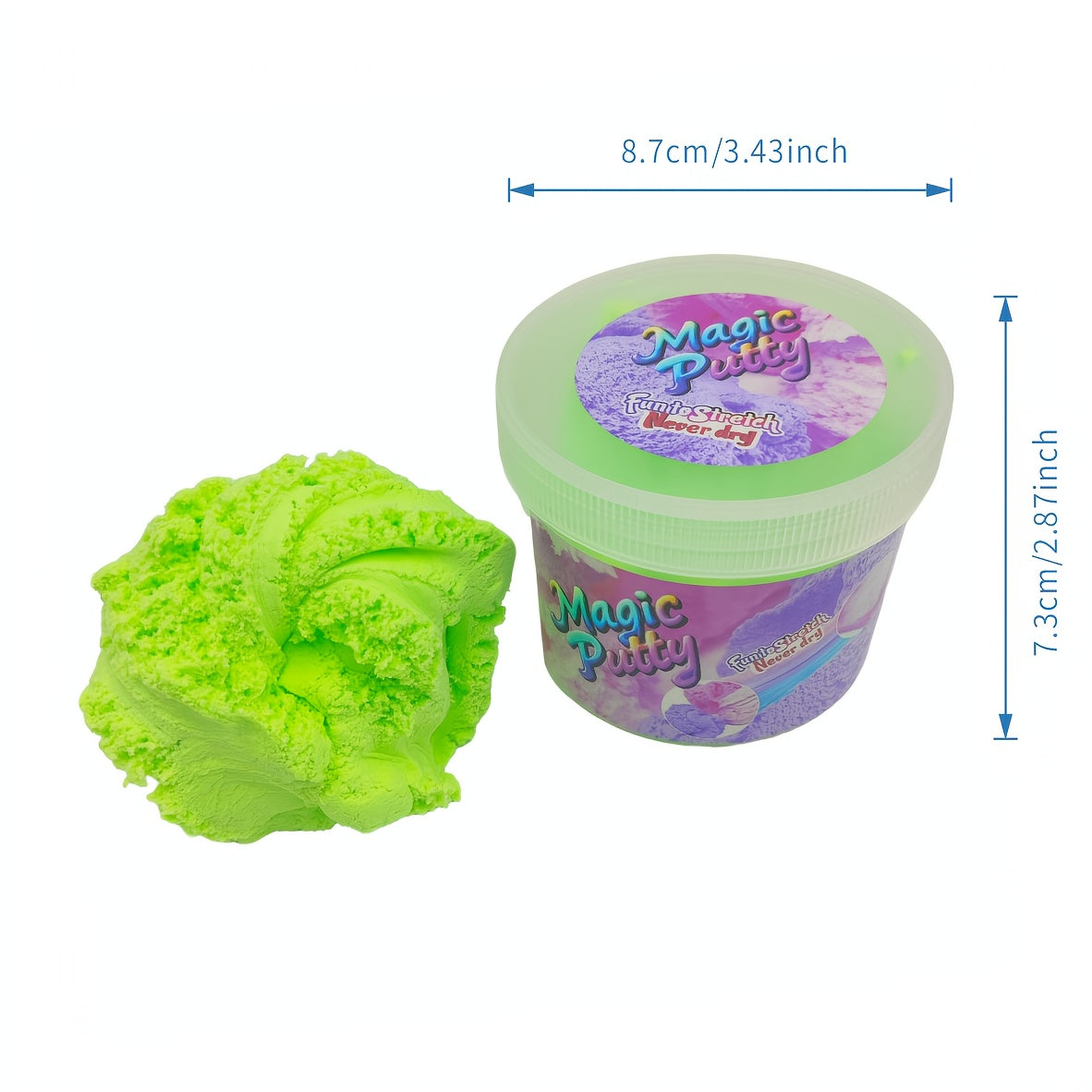 1pc Silicone Cloud Putty Assorted Colors Non Toxic Reusable Mud Clay