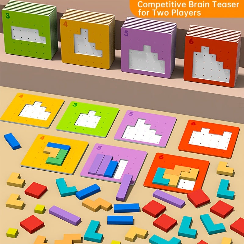 Kids Building Blocks Puzzle Game Educational Toy 2 Player Fun