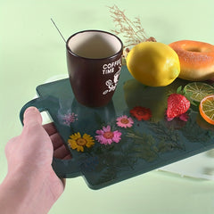 Silicone Resin Mold Food Serving Tray with Handle