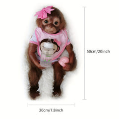 Monkey Reborn Dolls Soft Vinyl and Cloth Body with Monkey Outfits