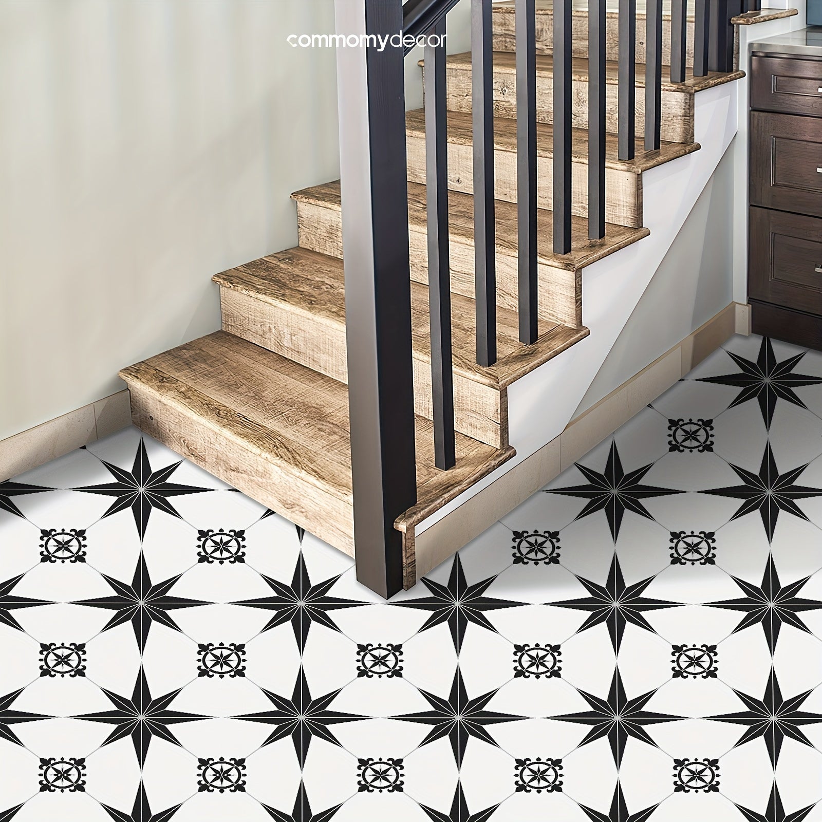 10pcs Floor Tile Sticker Peel And Stick Vinyl Self Adhesive Floor Sti
