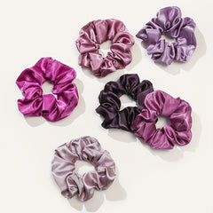 12pcs Large Satin Scrunchie Hair Tie Silky Hair Rope Female Hair Accessories