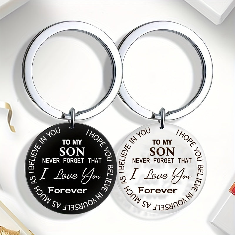 To My Son Never Forget I Love You Forever Acrylic Key Chain For Men
