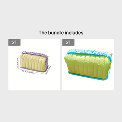 Makeup Bag Toast Bread Type Wash Bag for Business Trips