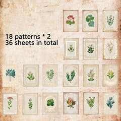 36 Lace Flower Themed Decorative Papers for Scrapbooking, Bullet Journals