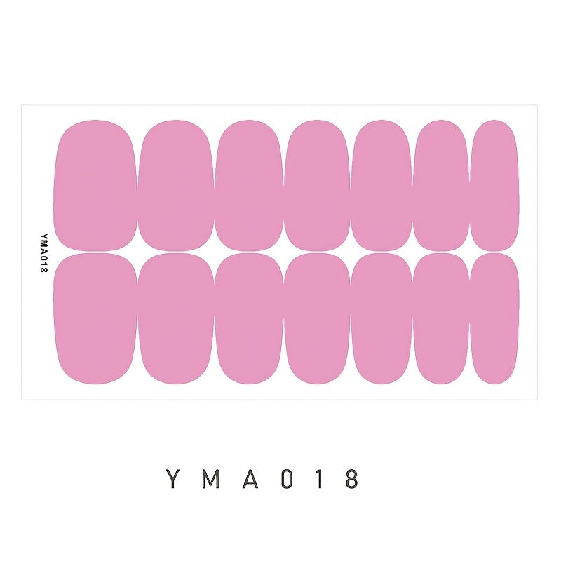 Gel Nail Stickers Self Adhesive Full Nail Wraps for Women and Girls