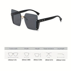 Rimless Sunglasses Gradient Glasses UV400