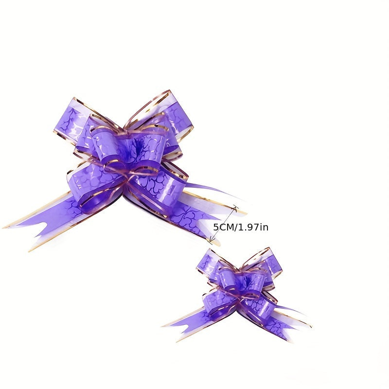 10pcs Drawstring Ribbon Bows for Gifts, Weddings, Christmas