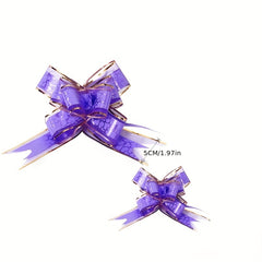 10pcs Drawstring Ribbon Bows for Gifts, Weddings, Christmas