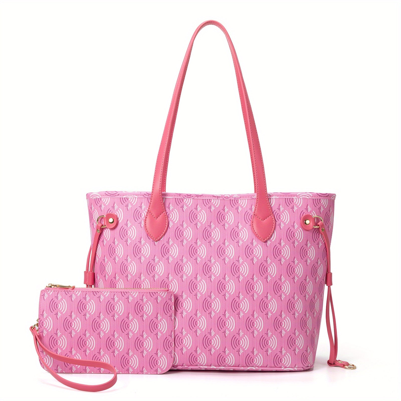 Vintage Geometric Print Tote Bag Retro Shoulder Bag & Purse