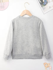 Girls Fun Print Crew Neck Sweatshirt Tops - Spring Fall Outfits