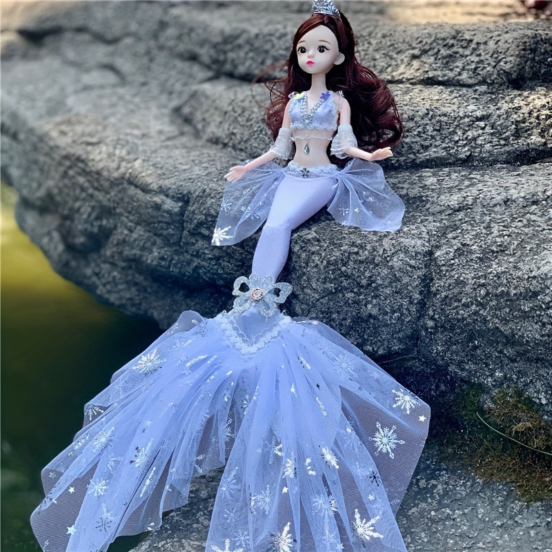 17" Princess Mermaid Doll Girl Birthday Gift Toy Play House Dress Up Decoration