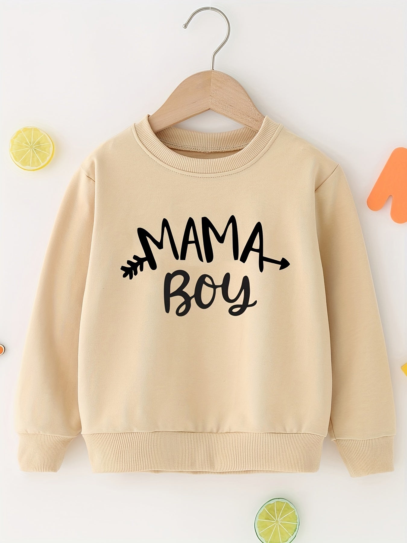 Boys Casual Pullover Sweatshirt Long Sleeve Crew Neck Tops