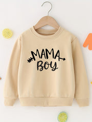 Boys Casual Pullover Sweatshirt Long Sleeve Crew Neck Tops